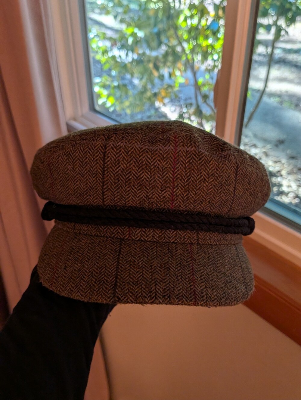 Brixton Quilted Liner in Red with Black Crest Patch - Picture 5 of 5